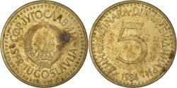 World Coins - Coin, Yugoslavia, 5 Dinara, 1984