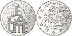 World Coins - France, 6.55957 Francs, Egalité, 2001, Monnaie de Paris, BE, Silver,