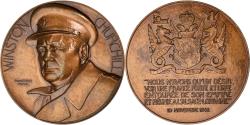 World Coins - France, Medal, Winston Churchill, Politics, Society, War, 1966, Turin,
