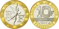 World Coins - Coin, France, Génie, 10 Francs, 1991, Paris, Proof, , Aluminum-Bronze