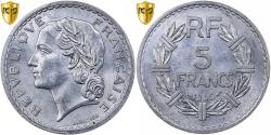 World Coins - France, 5 Francs, Lavrillier, 1946, Castelsarrasin, Aluminum, PCGS,