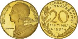 World Coins - Coin, France, Marianne, 20 Centimes, 1995, Paris, Proof / BE,