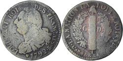 World Coins - France, Louis XVI, 6 deniers français, 1792 / AN 4, Strasbourg,
