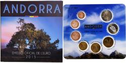 World Coins - Andorra, 1 Cent to 2 Euro, BU, 2015, Monnaie de Paris,