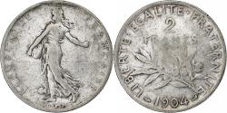 World Coins - France, 2 Francs, Semeuse, 1904, Paris, Silver, , Gadoury:532, KM:845.1