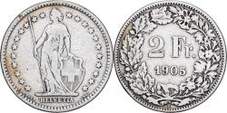 World Coins - Switzerland, 2 Francs, 1905, Bern, Silver, , KM:21