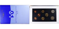 World Coins - France, Coffret 1c. à 2€, Proof, 2001, MDP,