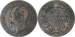 World Coins - Coin, Italy, Vittorio Emanuele II, 2 Centesimi, 1867, Milan, , Bronze