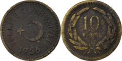 World Coins - Turkey, 10 Kurus, 1956, Istanbul, Brass, , KM:888