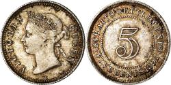 World Coins - Coin, Straits Settlements, Victoria, 5 Cents, 1891, Heaton, , Silver