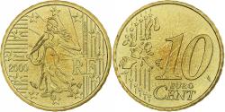 World Coins - France, 10 Euro Cent, BU, 2000, Pessac, Nordic gold, , KM:1285