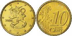 World Coins - Finland, 10 Euro Cent, 2000, Vantaa, Nordic gold, , KM:101