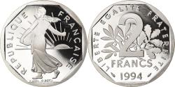 World Coins - Coin, France, Semeuse, 2 Francs, 1994, Paris, Proof, , Nickel