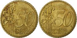 World Coins - European Union, 50 Euro Cent, error double reverse side, Brass,