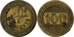 World Coins - France, 20 Centimes, A Consommer, Brass, N°100,