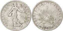 World Coins - Coin, France, Semeuse, Franc, 1907, , Silver, KM:844.1, Gadoury:467