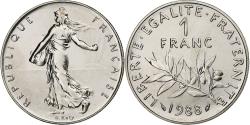 World Coins - Coin, France, Semeuse, Franc, 1988, Paris, série FDC, , Nickel