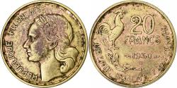World Coins - France, 20 Francs, Guiraud, 1950, Beaumont - Le Roger, 4 Faucilles