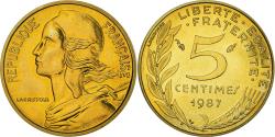 World Coins - Coin, France, Marianne, 5 Centimes, 1987, Paris, FDC,