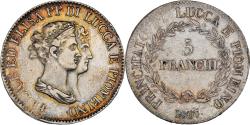 World Coins - Coin, ITALIAN STATES, LUCCA, Felix and Elisa, 5 Franchi, 1807, Firenze