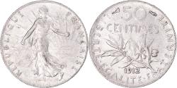 World Coins - Coin, France, Semeuse, 50 Centimes, 1912, Paris, , Silver, KM:854