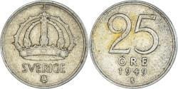 World Coins - Coin, Sweden, Gustaf V, 25 Öre, 1949, , Silver, KM:816