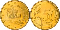 World Coins - Cyprus, 50 Euro Cent, 2008, , Brass, KM:83