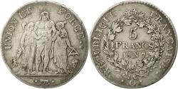 World Coins - Coin, France, Union et Force, 5 Francs, AN 7, Perpignan, , Silver