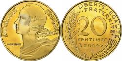 World Coins - Coin, France, Marianne, 20 Centimes, 2000, Paris, Proof / BE,