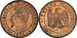 World Coins - Coin, France, Napoleon III, Napoléon III, 2 Centimes, 1853, Strasbourg,