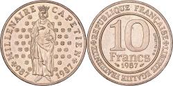 World Coins - France, 10 Francs, Millennium of King Capet and France, 1987, Nickel-Bronze