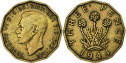 World Coins - Great Britain, George VI, 3 Pence, 1944, Nickel-brass, , KM:849