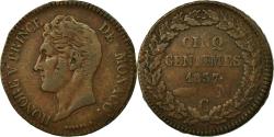 World Coins - Coin, Monaco, Honore V, 5 Centimes, Cinq, 1837, Monaco, , Copper