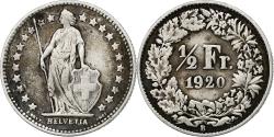 World Coins - Switzerland, 1/2 Franc, 1920, Bern, Silver, , KM:23