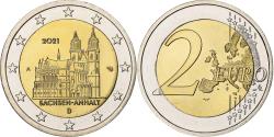 World Coins - Germany, 2 Euro, Sachsen, 2021, Berlin, Bi-Metallic,