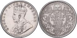 World Coins - India, George V, Rupee, 1919, Silver, , KM:524