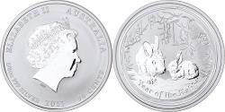 World Coins - Australia, Elizabeth II, 50 Cents, Year of the Rabbit, 2011, Perth, Silver