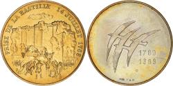 World Coins - France, Medal, Révolution Française, Prise de la Bastille, History, 1989