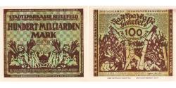 World Coins - Germany, Bielefeld, 100 Milliarden Mark, 1923-02-15, UNC(63), Grabowski:88