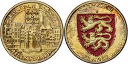 World Coins - France, Medal, Honfleur - Le vieux bassin, Steel, Colourized,