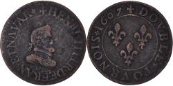 World Coins - Coin, France, Henri IV, Double Tournois, 1607, Lyon, , Copper