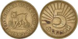 World Coins - Coin, Macedonia, 5 Denari, 1993