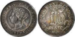 World Coins - Ceylon, Victoria, 10 Cents, 1894, Silver, , KM:94