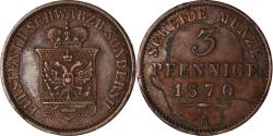 World Coins - Coin, German States, SCHWARZBURG-SONDERSHAUSEN, G, 3 Pfennig, 1870, Arnstadt