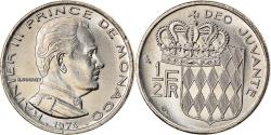 World Coins - Coin, Monaco, Rainier III, 1/2 Franc, 1974, , Nickel, KM:145