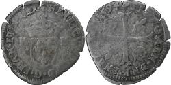 World Coins - France, Henri IV, Douzain aux deux H, 1594, Billon, , Gadoury:552