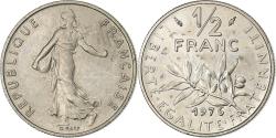 World Coins - France, 1/2 Franc, Semeuse, 1976, MDP, série FDC, Nickel,