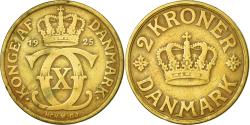 World Coins - Coin, Denmark, Christian X, 2 Kroner, 1925, Copenhagen,