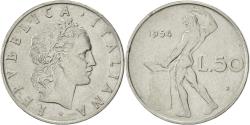 World Coins - Coin, Italy, 50 Lire, 1954, Rome, , Stainless Steel, KM:95.1