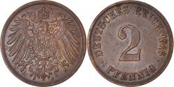 World Coins - Coin, GERMANY - EMPIRE, Wilhelm II, 2 Pfennig, 1916, Hambourg,